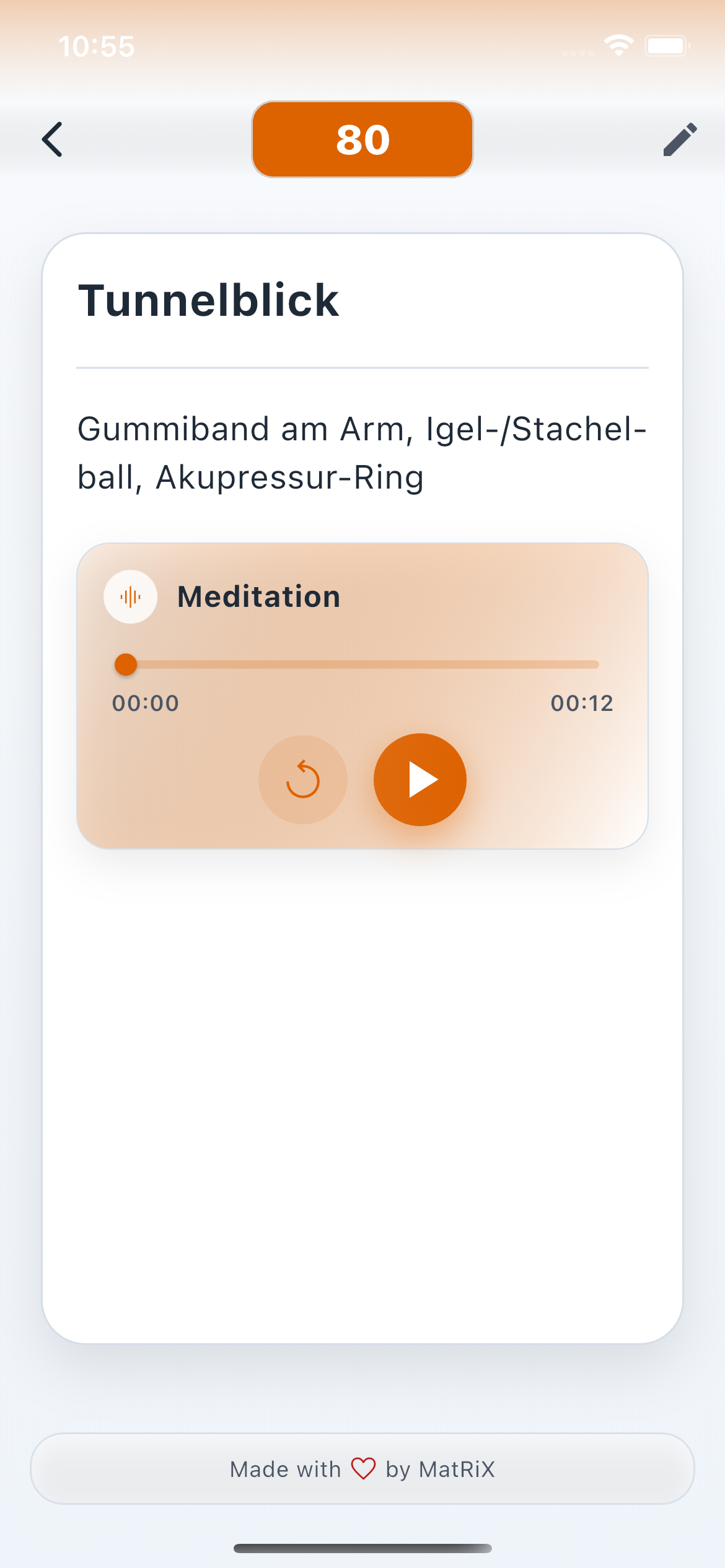 Audio in der MindstAid Detailansicht